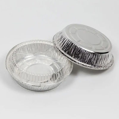 Round Aluminum Foil Pizza Baking Pans / Trays With Plastic / Foil / Paper Lid