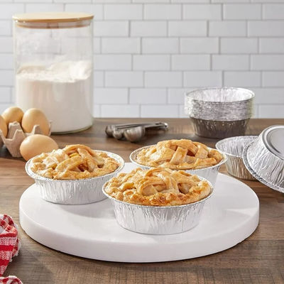 Disposable Tart Pans Mini Tart Cup Apple Round Mold Tray Tins