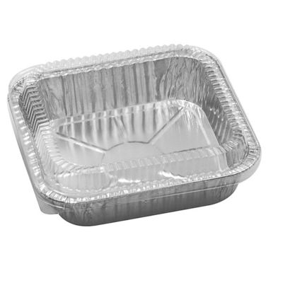 2.25 Lb Aluminum Foil Food Container Rectangular Foil Tray With Clear Dome Lid