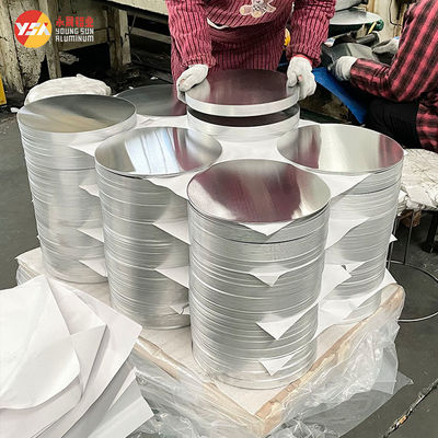 3003 Alloy Aluminum Round Circle Disc 0.4mm Custom Size High Flatness Burr Free Edge Food Grade