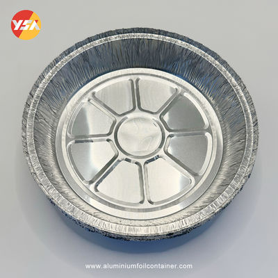 1L runde Aluminiumpannen flache Aluminiumfolie Pfanne runde Behältertray