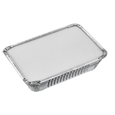 2.25 Lb Aluminum Foil Food Container Rectangular Foil Tray With Clear Dome Lid