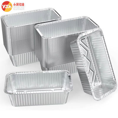 Nr. 6A Recycelbare Aluminiumfolie Mini-Brotpfanne 670 ml Einweg-Folienteller Aluminiumfolie Lebensmittelbehälter mit Plastikdeckel