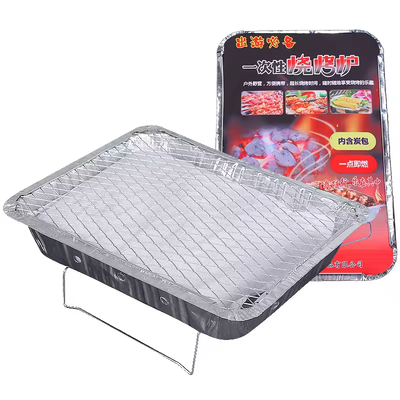 Aluminium Grill Einweggrillpannen Metallnetz Aluminium-Stand