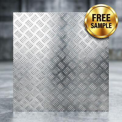 Diamond Embossed Aluminum Tread Plate Sheet 3003 5052 H24 1-6mm Weldable Anti Slip Stock Fast Delivery