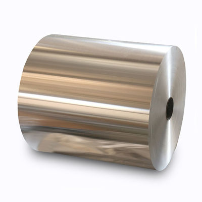 Silberne Aluminiumfolien-Rollenspule mit einer Dicke von 0,006–0,02 mm, kundenspezifische Breite